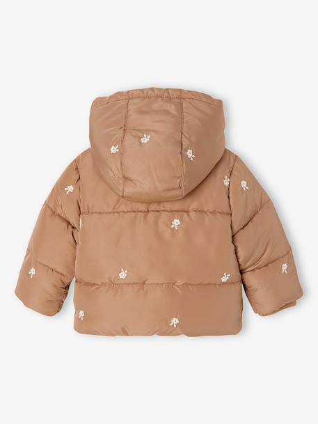 Doudoune bébé fille à capuche bleu nuit+noisette - vertbaudet enfant 