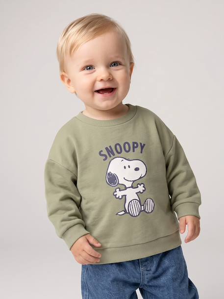 Sweatshirt Snoopy for baby khaki - vertbaudet enfant 