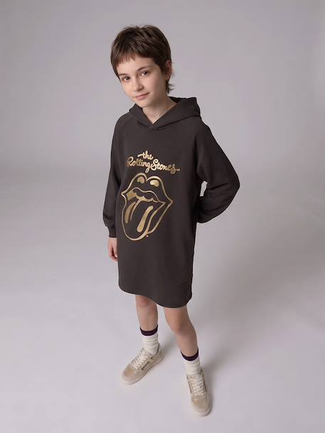 Robe sweat à capuche Rolling Stones anthracite - vertbaudet enfant 