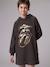 Hooded sweatshirt dress Rolling Stones for girls anthracite - vertbaudet enfant 