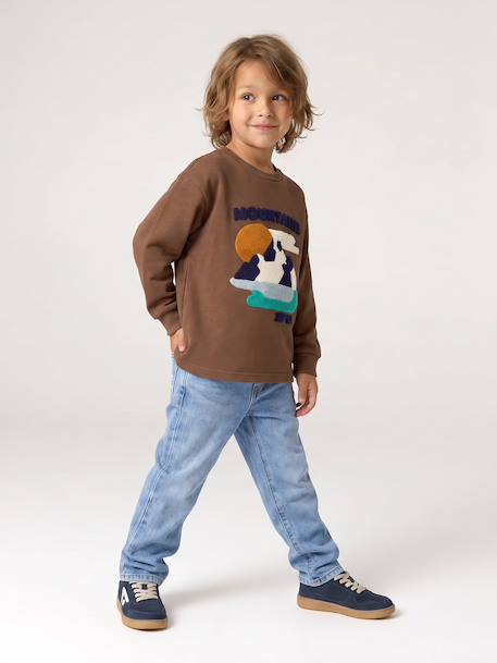 Straight-leg jeans for boys brut denim+stone - vertbaudet enfant 