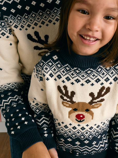 Christmas knitwear for boys navy blue - vertbaudet enfant 