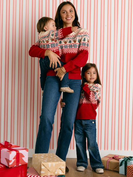 Christmas knit jumper for boys red - vertbaudet enfant 