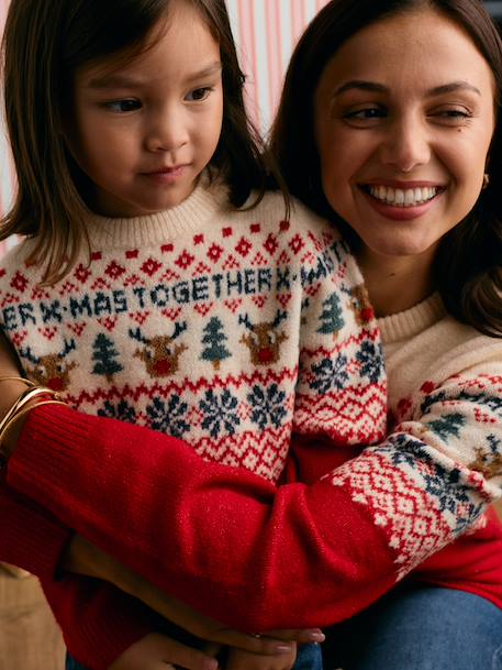 Christmas knit jumper for boys red - vertbaudet enfant 