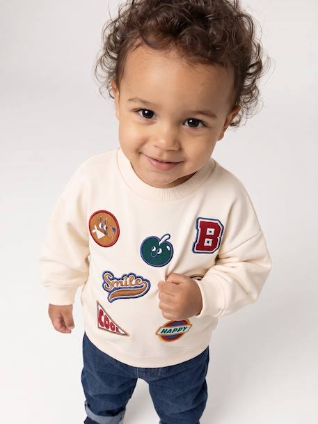 Sweat bébé garçon écru - vertbaudet enfant 