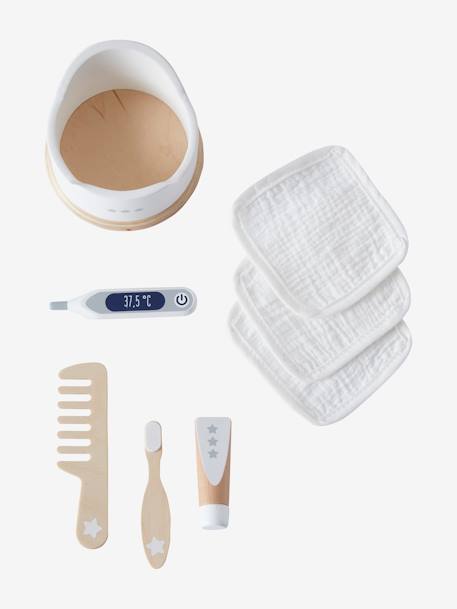 Set accessoires hygiène poupon en bois FSC® blanc - vertbaudet enfant 