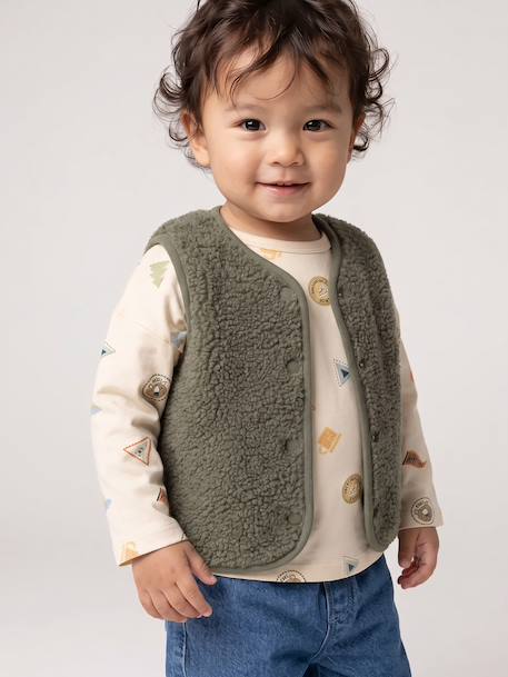 Sherpa baby gilet green - vertbaudet enfant 
