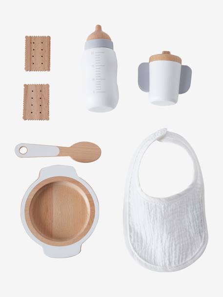 Set accessoires repas poupon en bois FSC® blanc - vertbaudet enfant 