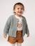 Gilet bébé en maille grosse jauge beige chiné+vert sauge - vertbaudet enfant 