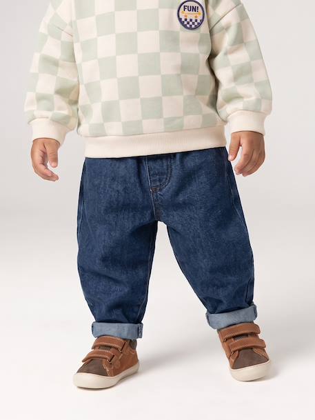 Jean denim bébé denim brut+denim gris - vertbaudet enfant 