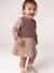 Robe 2 en 1 bébé fille manches longues chocolat - vertbaudet enfant 