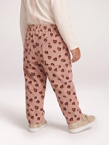 Corduroy trousers for baby girls blush - vertbaudet enfant 