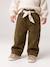 Wide Trousers in Corduroy with Flowers Belt for Babies old rose+olive - vertbaudet enfant 