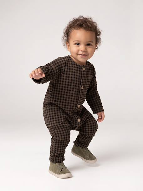 Long playsuit for baby anthracite - vertbaudet enfant 