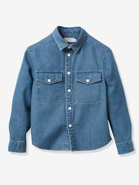 Chemise en denim garçon CYRILLUS - vertbaudet enfant -Chemise en denim garçon CYRILLUS