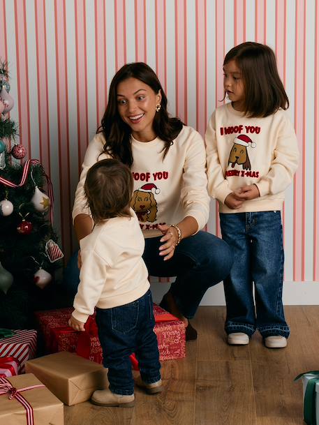 Christmas sweatshirt for girls vanilla - vertbaudet enfant 