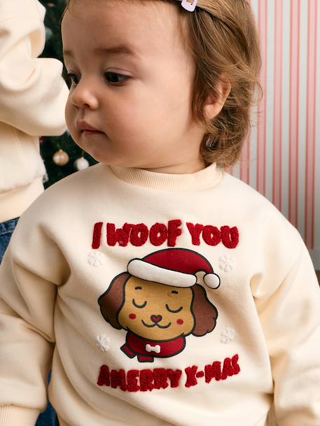 Christmas sweatshirt for baby boys vanilla - vertbaudet enfant 