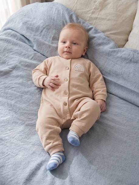 Combinaison bébé manches longues beige - vertbaudet enfant 