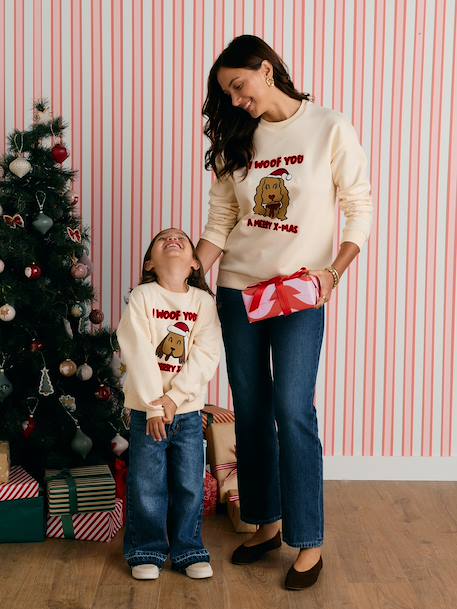 Christmas sweatshirt for girls vanilla - vertbaudet enfant 