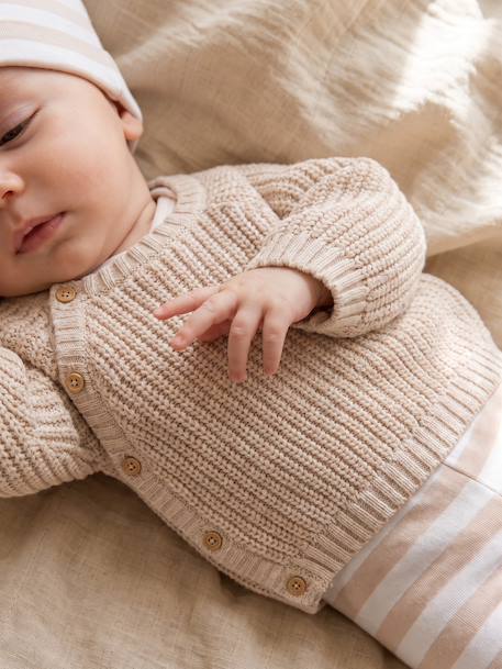 4-piece set for baby marl beige - vertbaudet enfant 