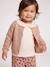 Cardigan with Golden Embroidered Heart, for Babies beige+old rose+WHITE LIGHT SOLID WITH DESIGN - vertbaudet enfant 
