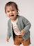Chunky knit baby cardigan marl beige+sage green - vertbaudet enfant 