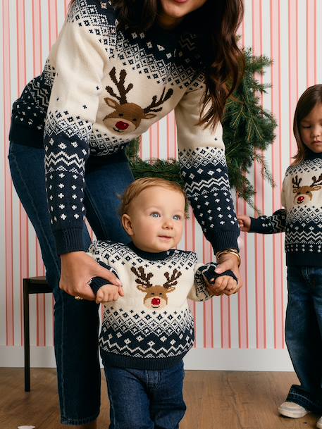 Christmas jumper for baby boys navy blue - vertbaudet enfant 