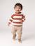 Striped jumper for baby boys navy blue+terracotta - vertbaudet enfant 