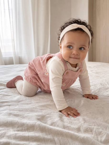 Ensemble 4 pièces bébé fille rose pâle - vertbaudet enfant 