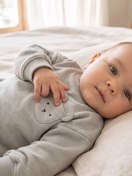 Ensemble sweat et pantalon naissance bébé garçon bleu glacier - vertbaudet enfant 