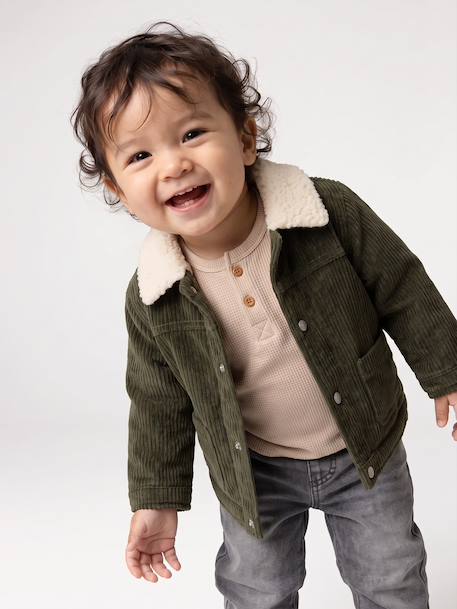 Jacket for baby boys khaki - vertbaudet enfant 