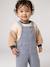 Dungarees and sherpa sweatshirt set for baby boys grey blue - vertbaudet enfant 