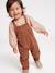 Blouse & Corduroy Dungarees Combo for Baby Girls Dark Blue+hazel - vertbaudet enfant 