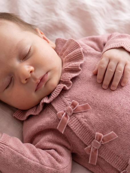 Knitted baby set for baby girls blush - vertbaudet enfant 