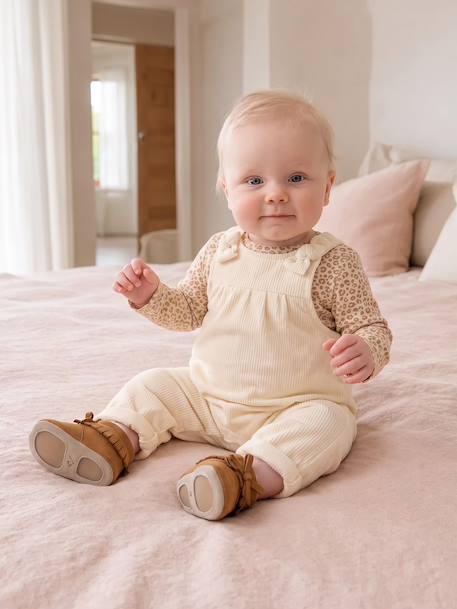 Ensemble salopette et body bébé fille vanille - vertbaudet enfant 