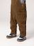 Dungaree set with shirt for baby boys olive - vertbaudet enfant 