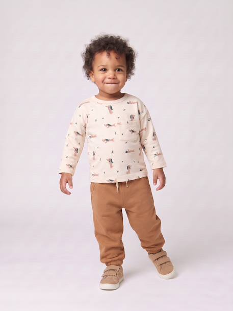 T-shirt and trousers set for baby caramel+green - vertbaudet enfant 
