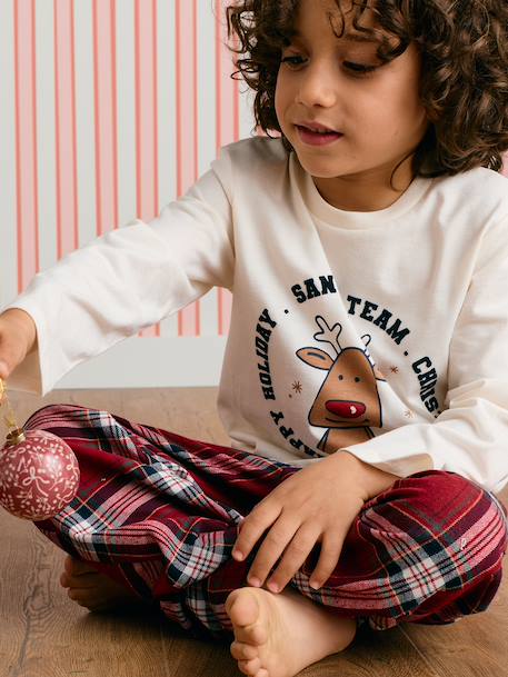 Pyjama garçon Noël Capsule Famille écru - vertbaudet enfant 