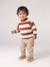 Striped jumper for baby boys navy blue+terracotta - vertbaudet enfant 