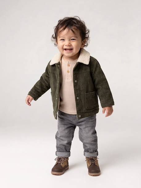 Jacket for baby boys khaki - vertbaudet enfant 