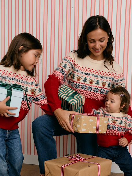 Christmas jumper Family capsule red - vertbaudet enfant 