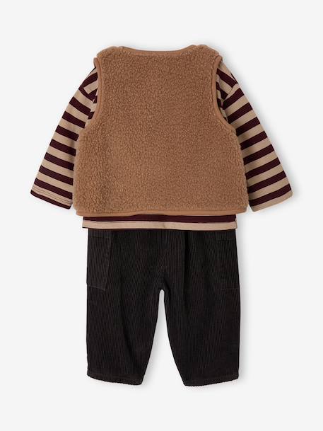 3-piece outfit for baby boys anthracite - vertbaudet enfant 