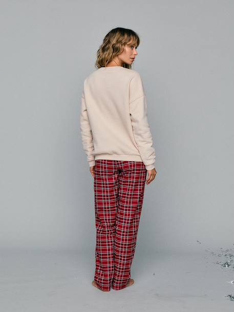 Pyjama 2 pièces femme Capsule Famille rouge - vertbaudet enfant 