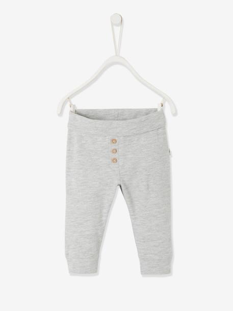 Pantalon legging bébé en coton bio gris clair chine - vertbaudet enfant 