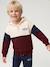 Boys' colour block hooded sweatshirt bordeaux red+red - vertbaudet enfant 