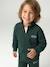 Zipped sweatshirt for boys with a trucker neck fir green+navy blue+red - vertbaudet enfant 