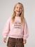 Sweatshirt with round neck for girls mauve+pale pink - vertbaudet enfant 