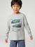 Top with Fun Motif for Boys ecru+marl grey+slate grey - vertbaudet enfant 