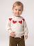 Pull jacquard bébé fille beige chiné+parme - vertbaudet enfant 
