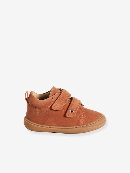 Pair of Soft Leather Boots for Babies, Designed for First Steps beige+blue+brown+electric blue+green+ocean blue+ochre+sage green+set beige+set brown+set green - vertbaudet enfant 